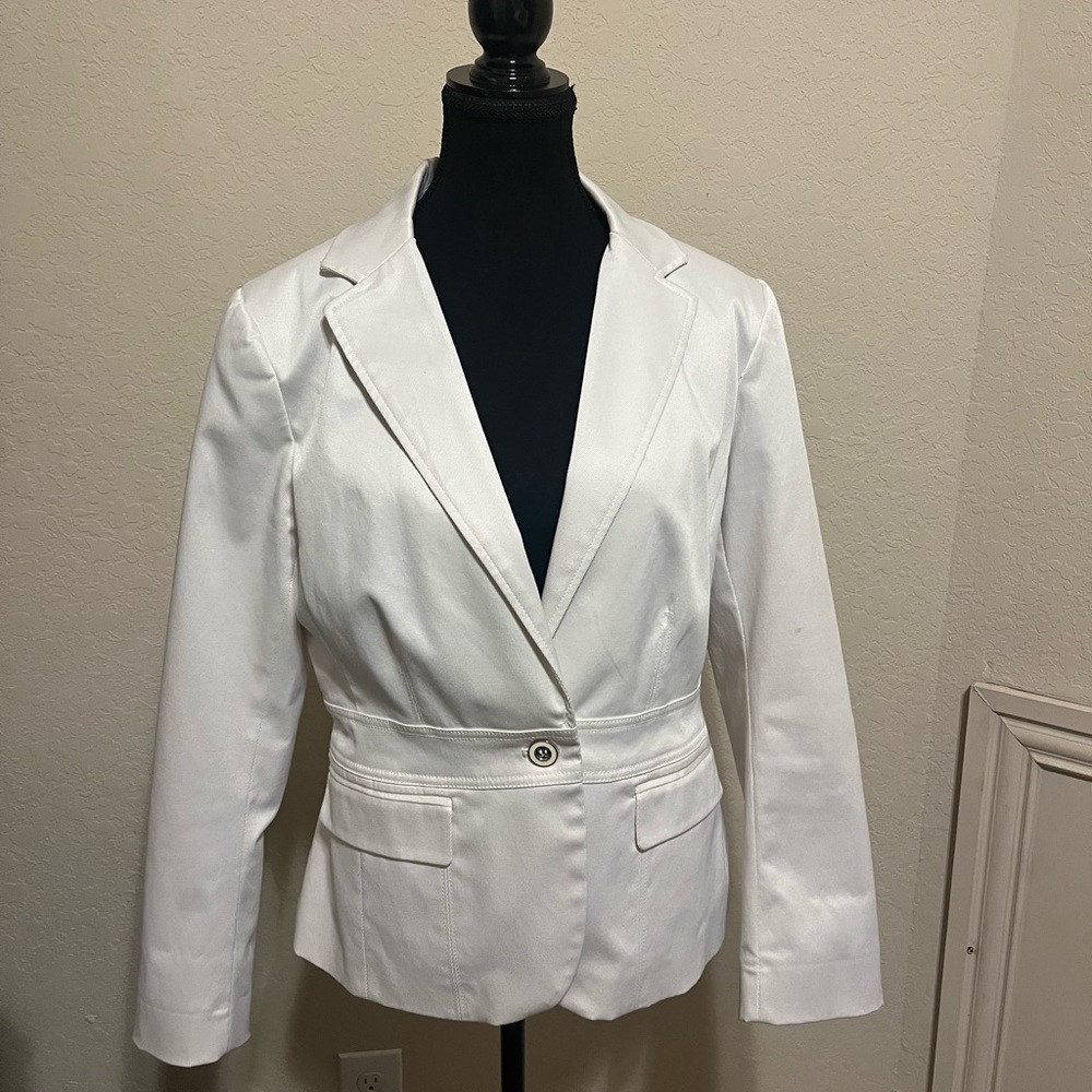 New York & Company White Blazer